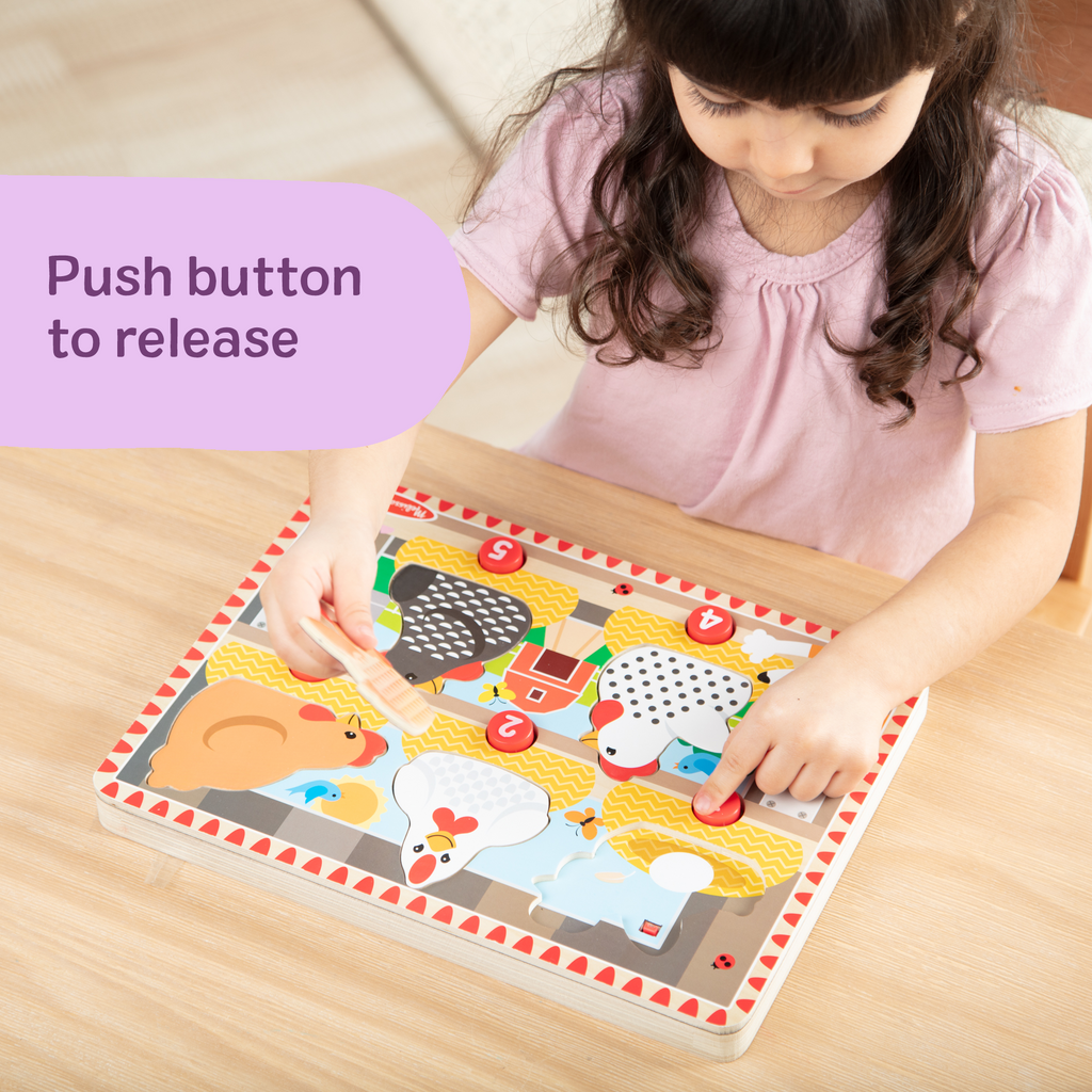 Happy Hens Push to Pop Puzzle