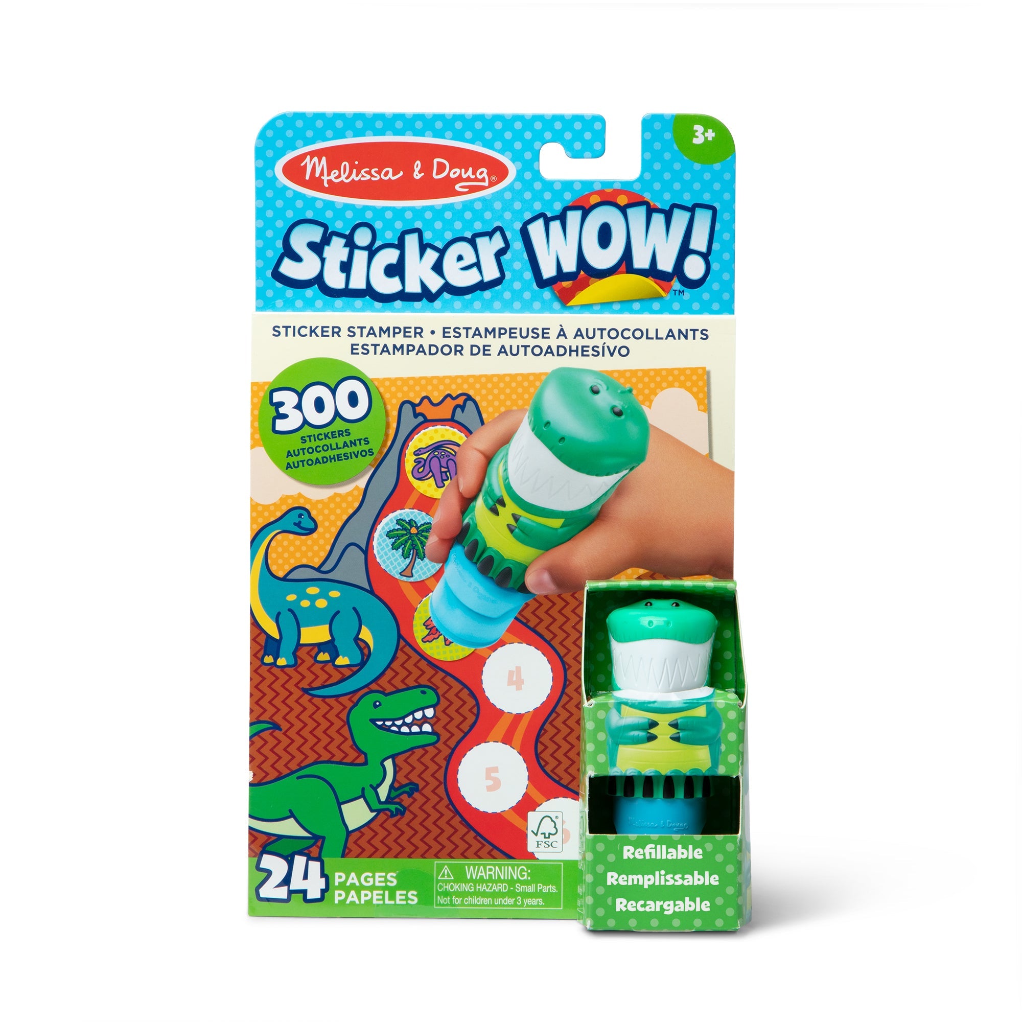 Sticker WOW!™ Activity Pad & Sticker Stamper 12-PACK  - Dinosaur