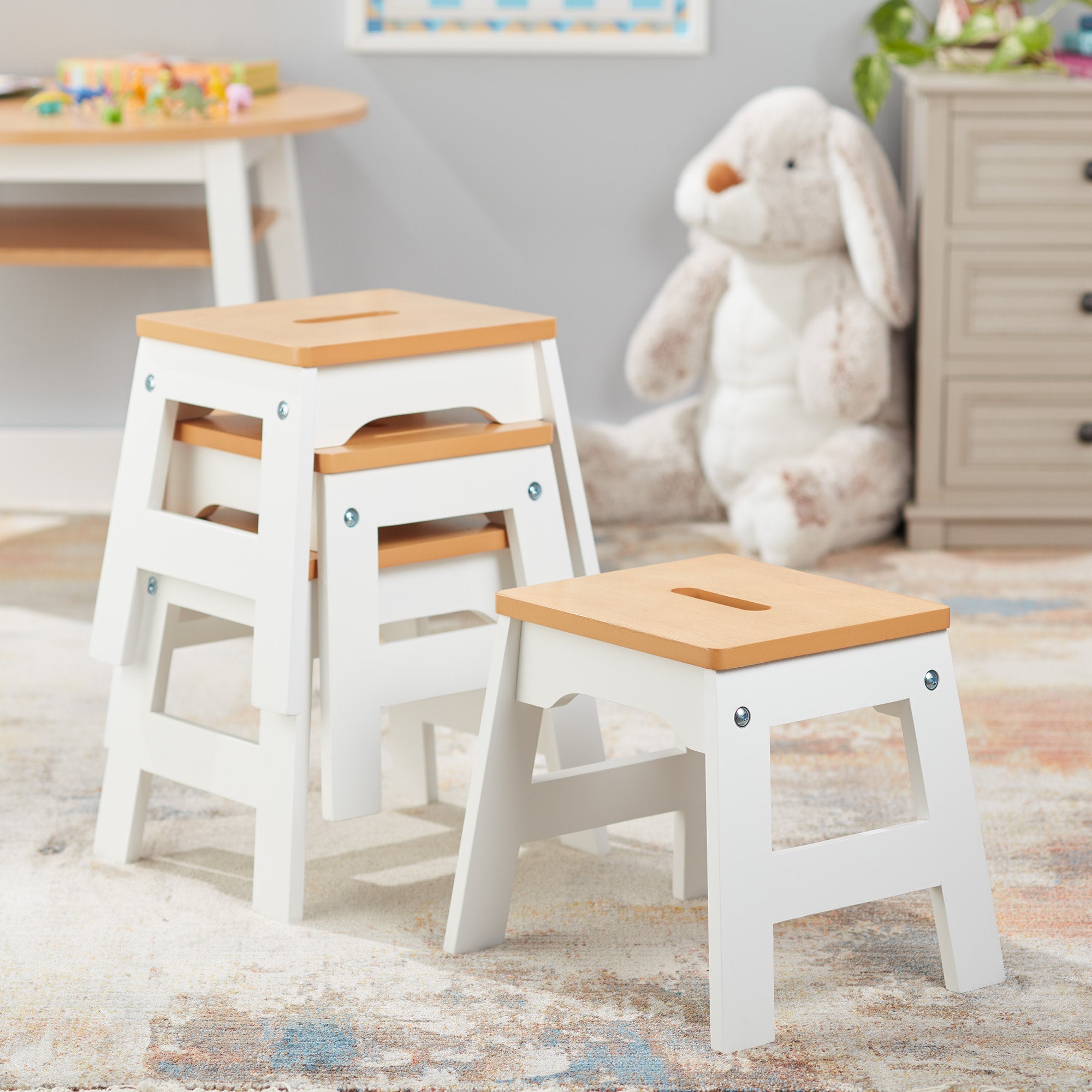 Wooden Stools  – Set of 4