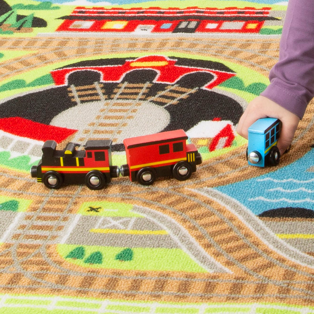 Round the Rails Train Rug