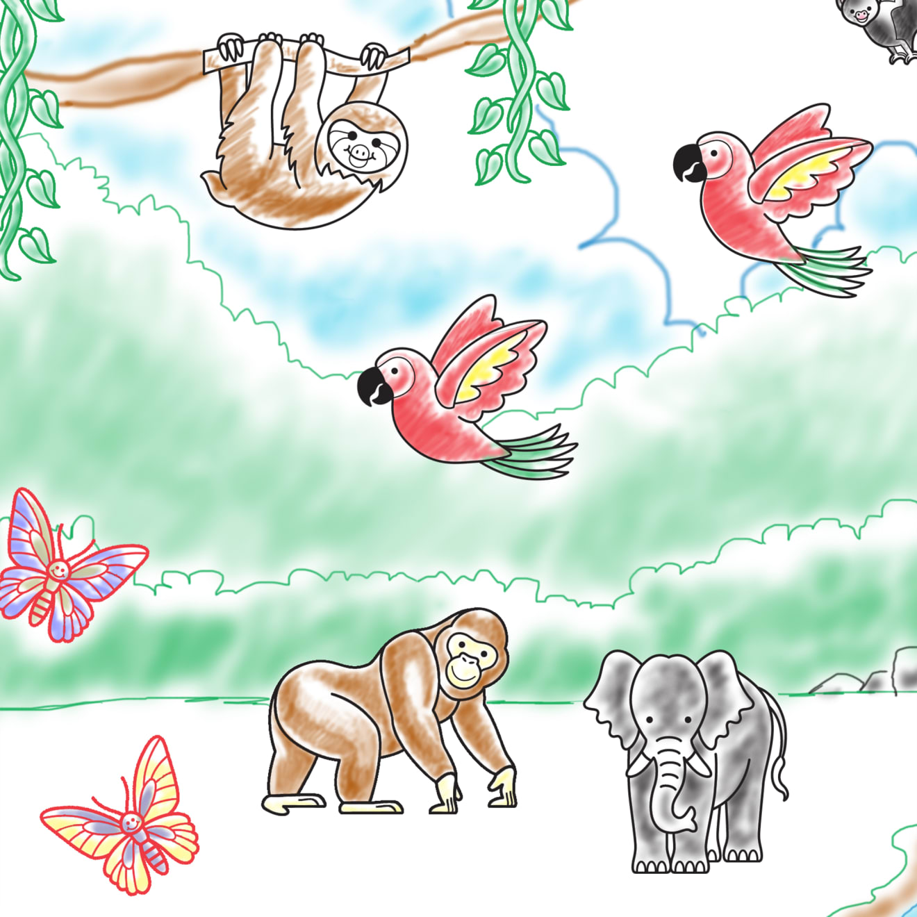 Stamp-a-Scene Rain Forest
