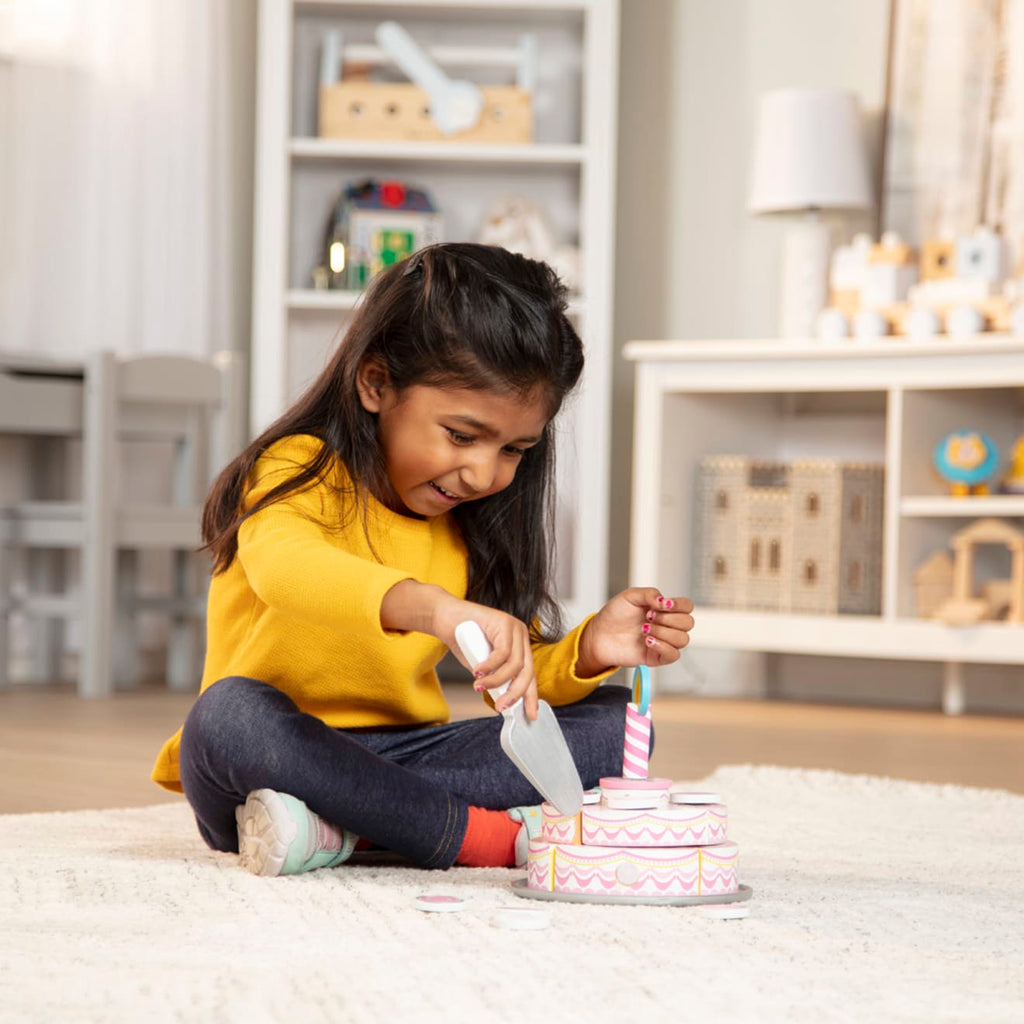 Triple-Layer Party Cake - Wooden Play Food