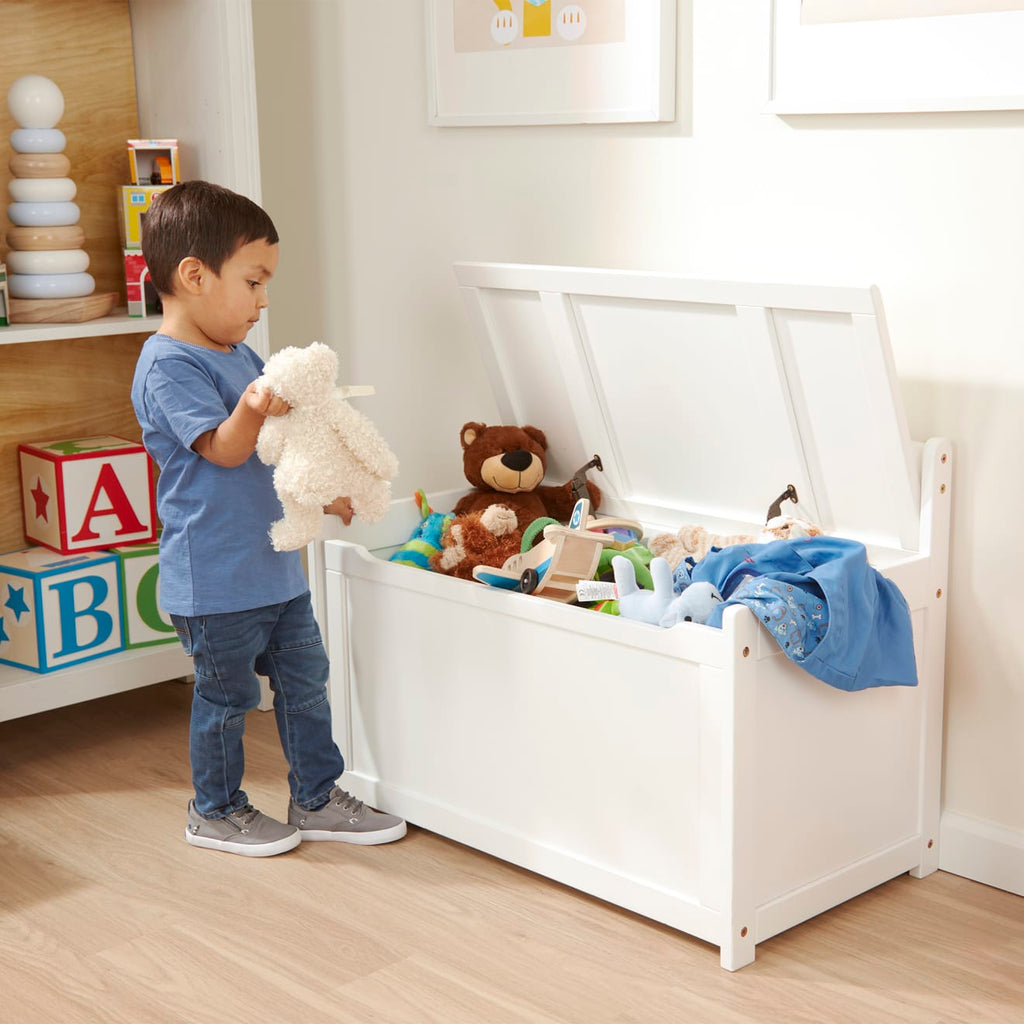 Wooden Toy Chest (White)
