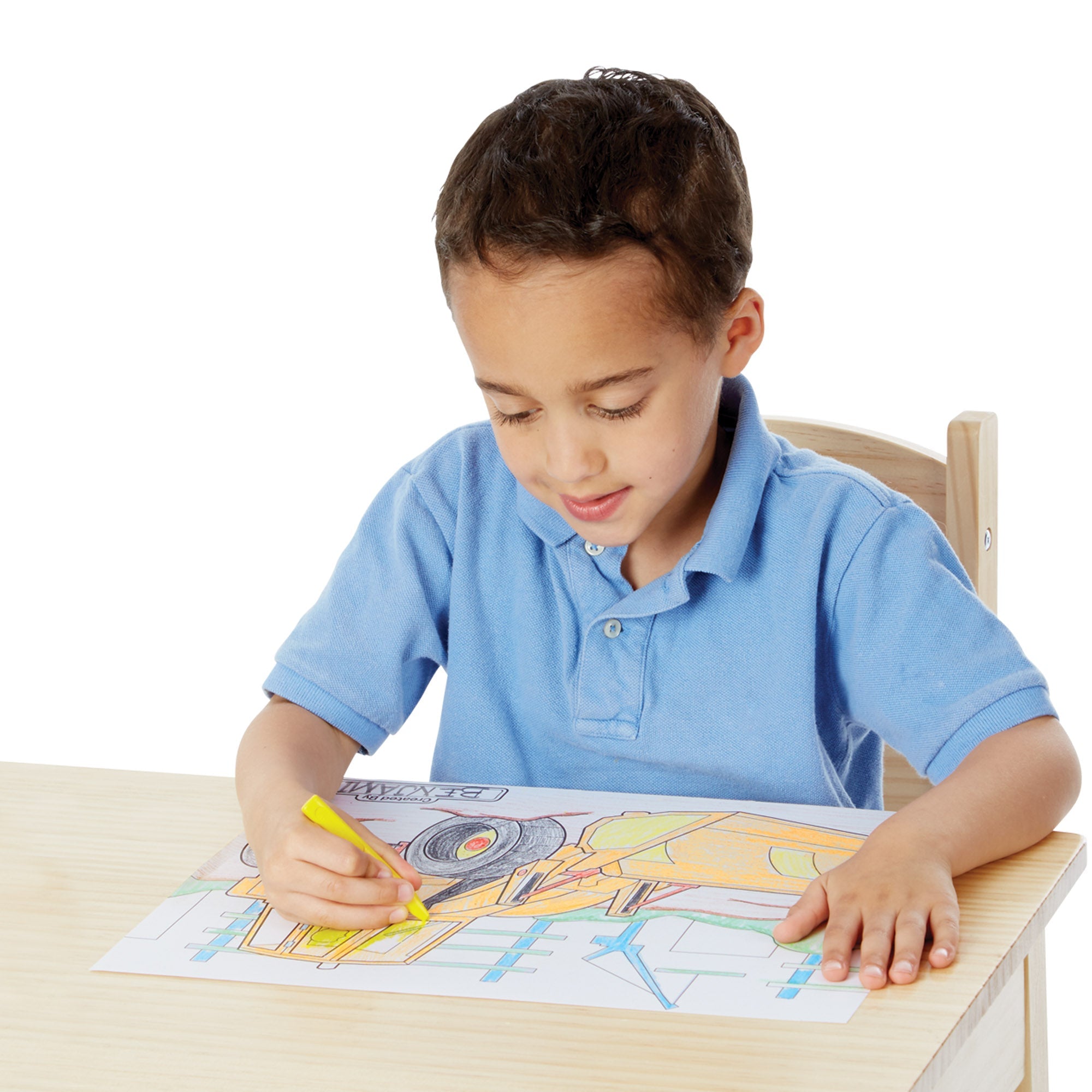 Jumbo 50-Page Kids' Coloring Pad - Space, Sharks, Sports, and More